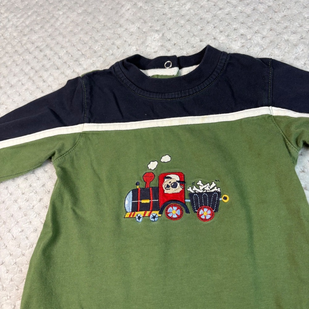Vintage okie-dokie baby boy, 12 months bodysuit long sleeve.